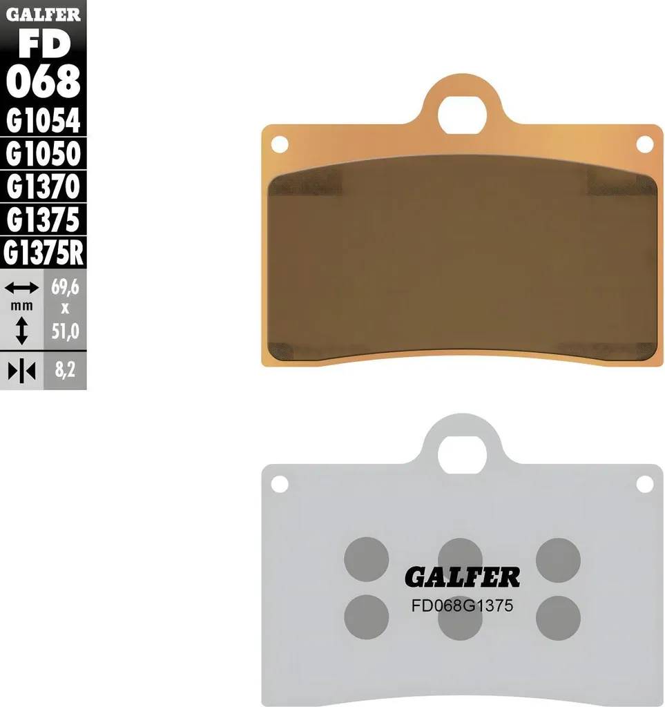 Plaquettes de frein métal fritté sport Galfer FD068G1375 Ducati 1995