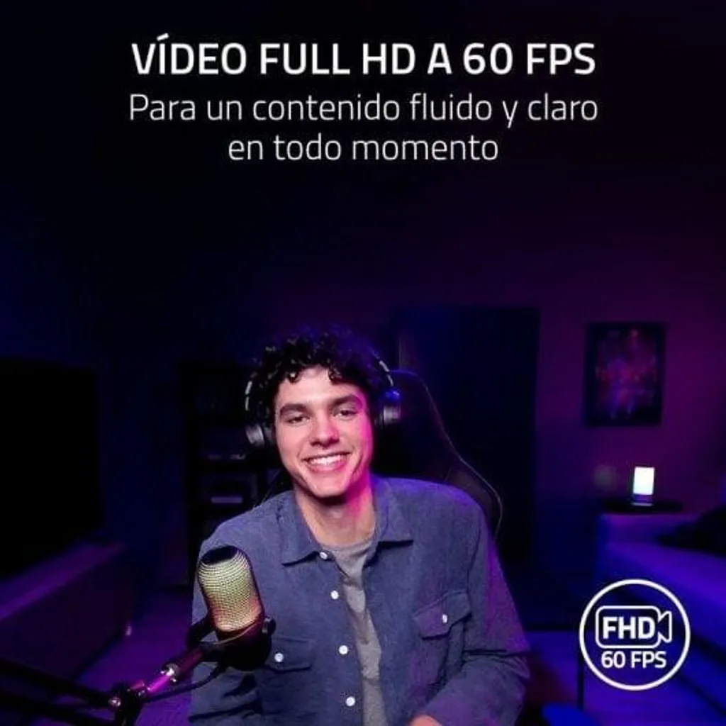 Webcam Razer Kiyo V2 X pour visioconférence professionnelle et cours - 4