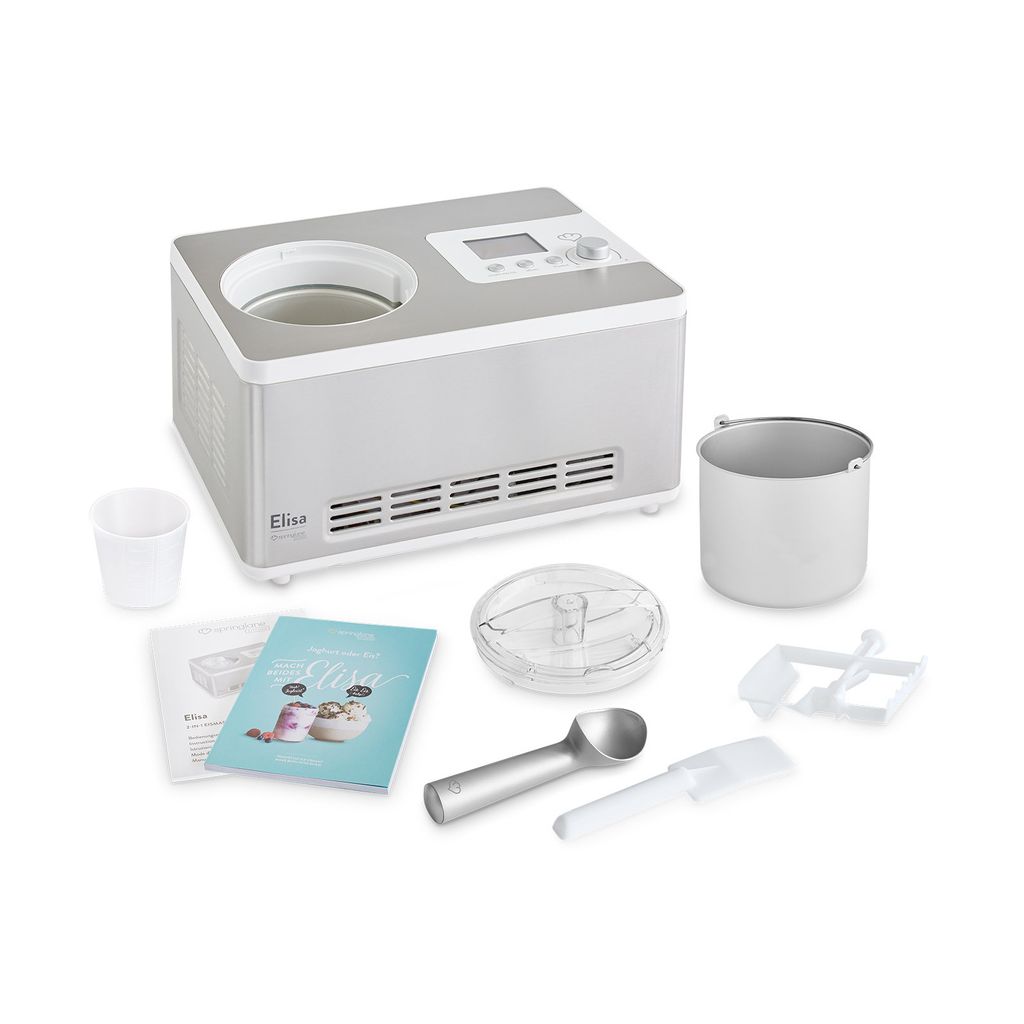 Grosshandel Us Shop Springlane Eismaschine Joghurtbereiter Mit Kompressor Inkl Rezeptheft 2 L 180 W Elisa Usa Verkauf Online Mesinkafe Com