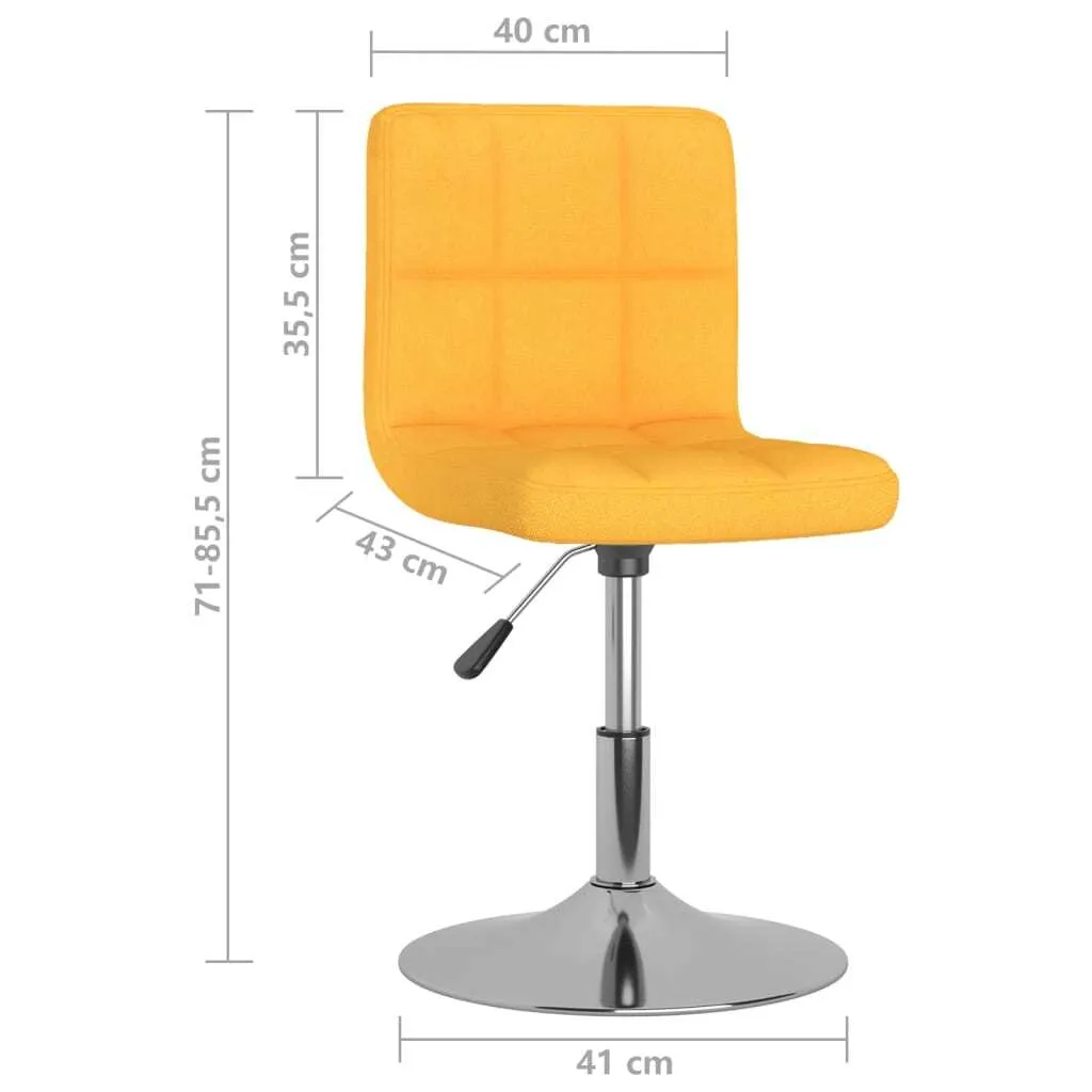 Sedia per sala da pranzo girevole in tessuto giallo - sedie per sala da pranzo Octo7650347 1parcel - 8