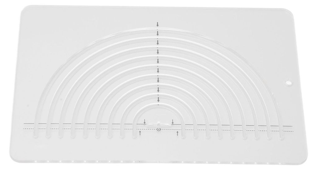 Kreis-Quiltlineal, Halbkreis, strapazierfähiges, transparentes Acryl, hochpräzise, vielseitig einsetzbar, Nählineal zum Nähen und Quilten