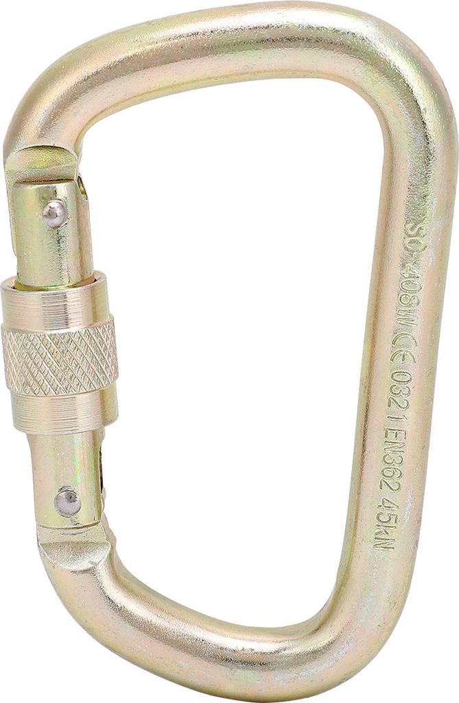 Hochbelastbarer Master Lock Outdoor Screwgate D-förmiger Karabiner zum Klettern und Bergsteigen (Golden)