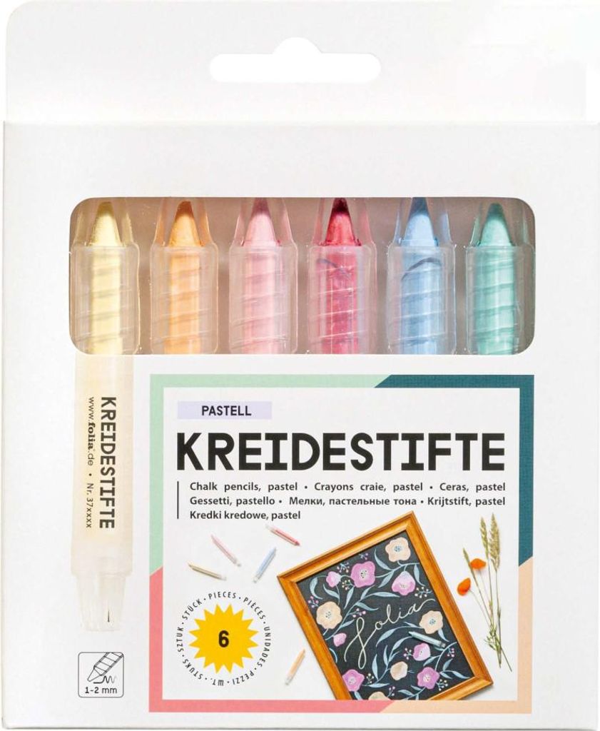Folia Kreidestifte 6er Set pastell Produktbild 