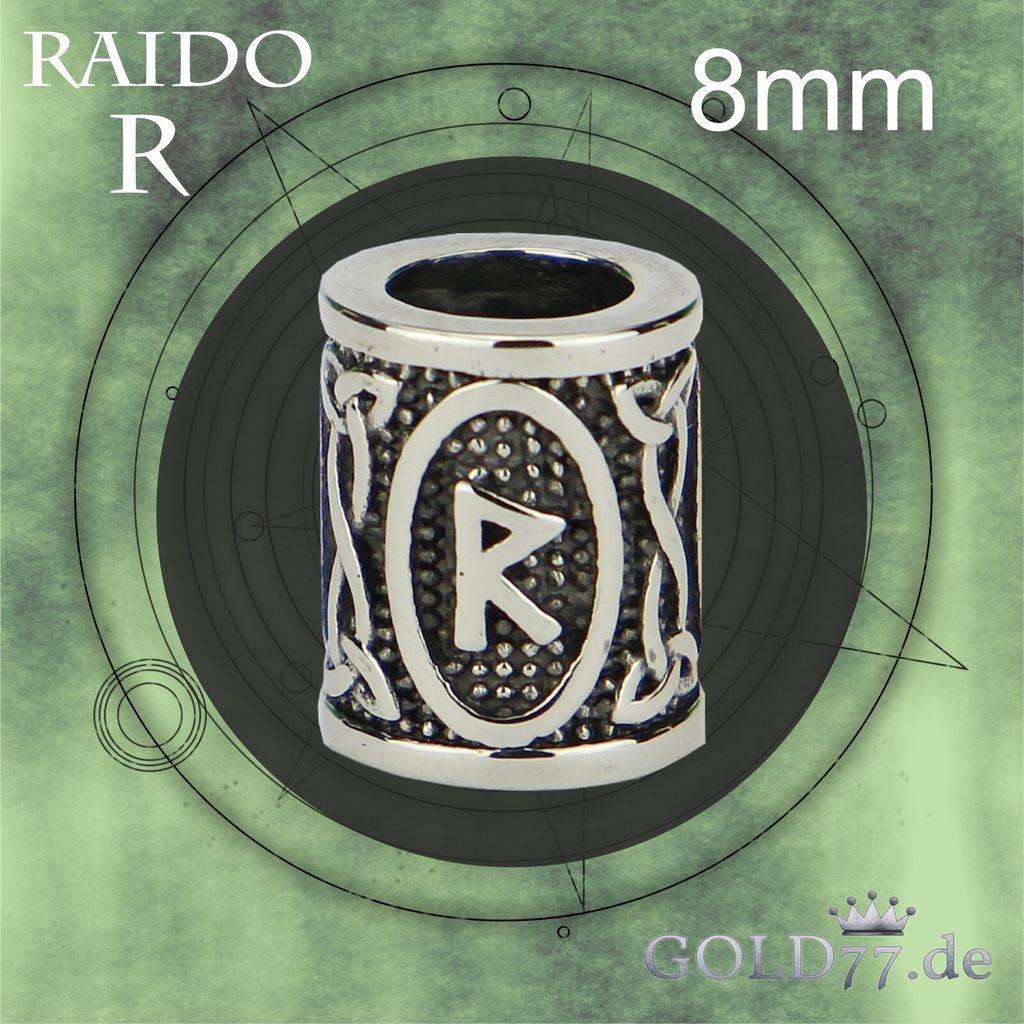 Rune Raido R Runen-Bartperle Futhark Alphabet Rune Raido R | Kaufland.de