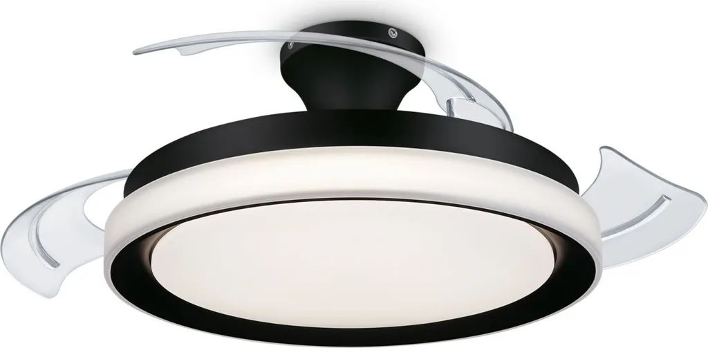 Ventilateur plafond design Philips Bliss Noir 28W moteur DC basse conso