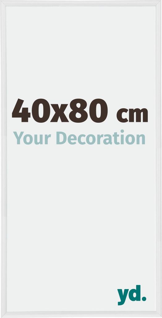 Bilderrahmen, 40x80 cm, Weiß Hochglanz, Kunststoff, Annecy