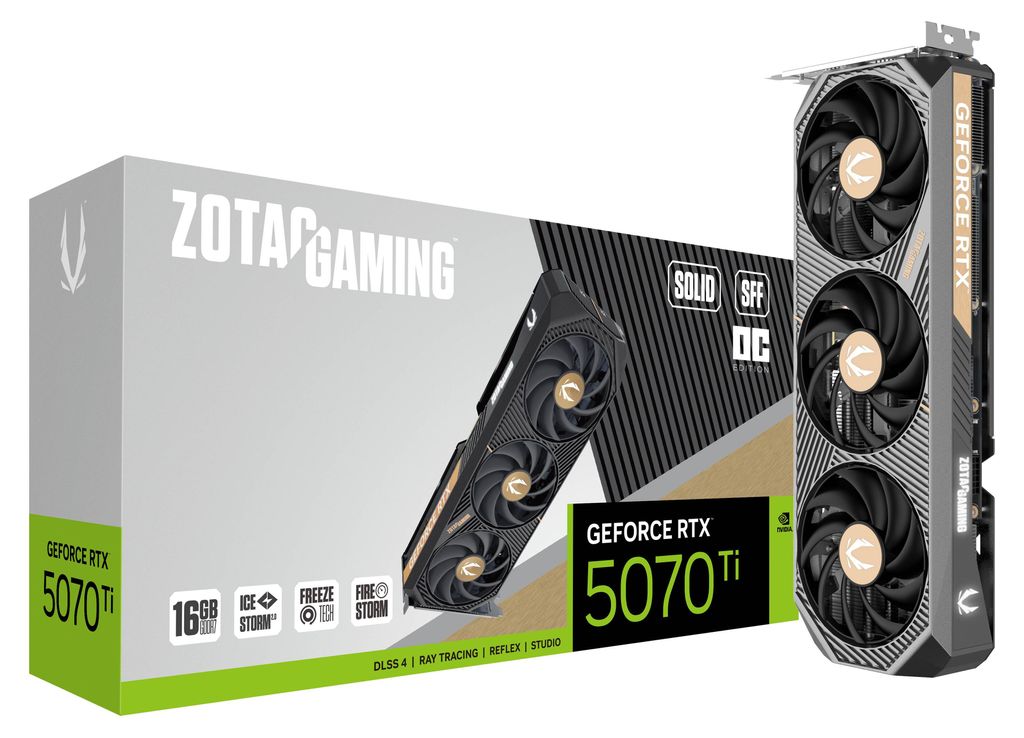GeForce RTX 5070 Ti SOLID OC SFF (DLSS 4, 3x DisplayPort, Produktbild 