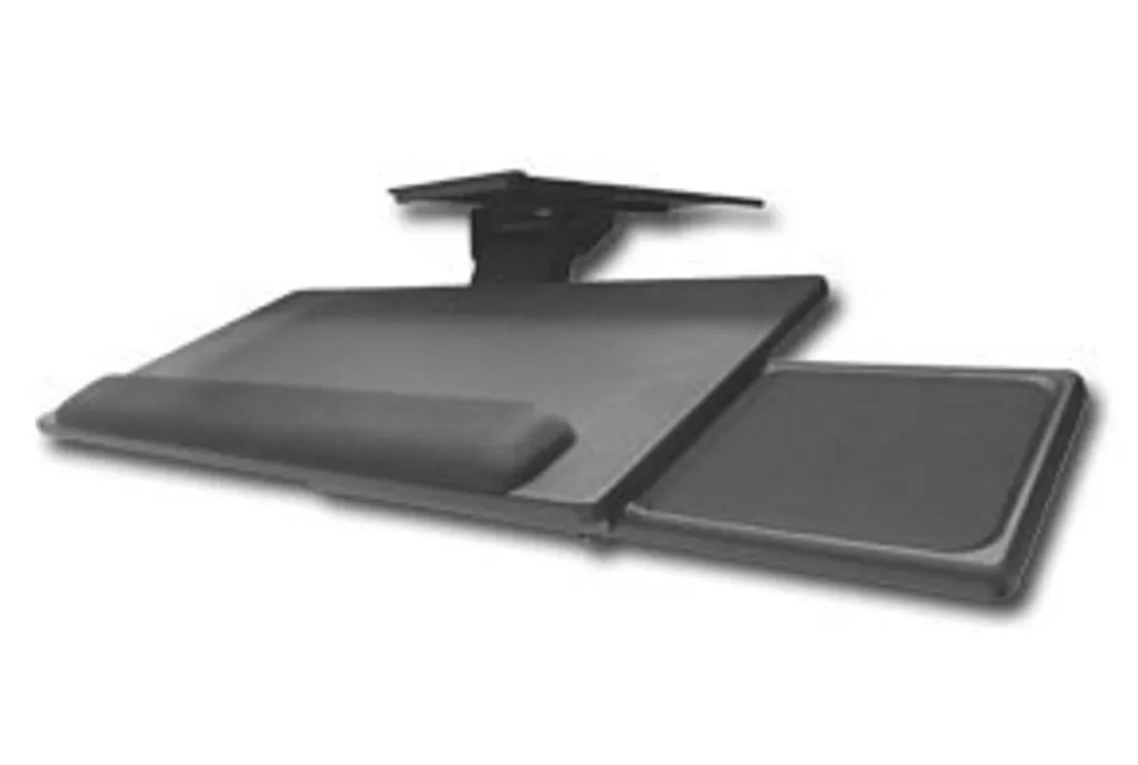 Support de Bureau pour 2 Écrans avec Montage sur Mât Central Noir