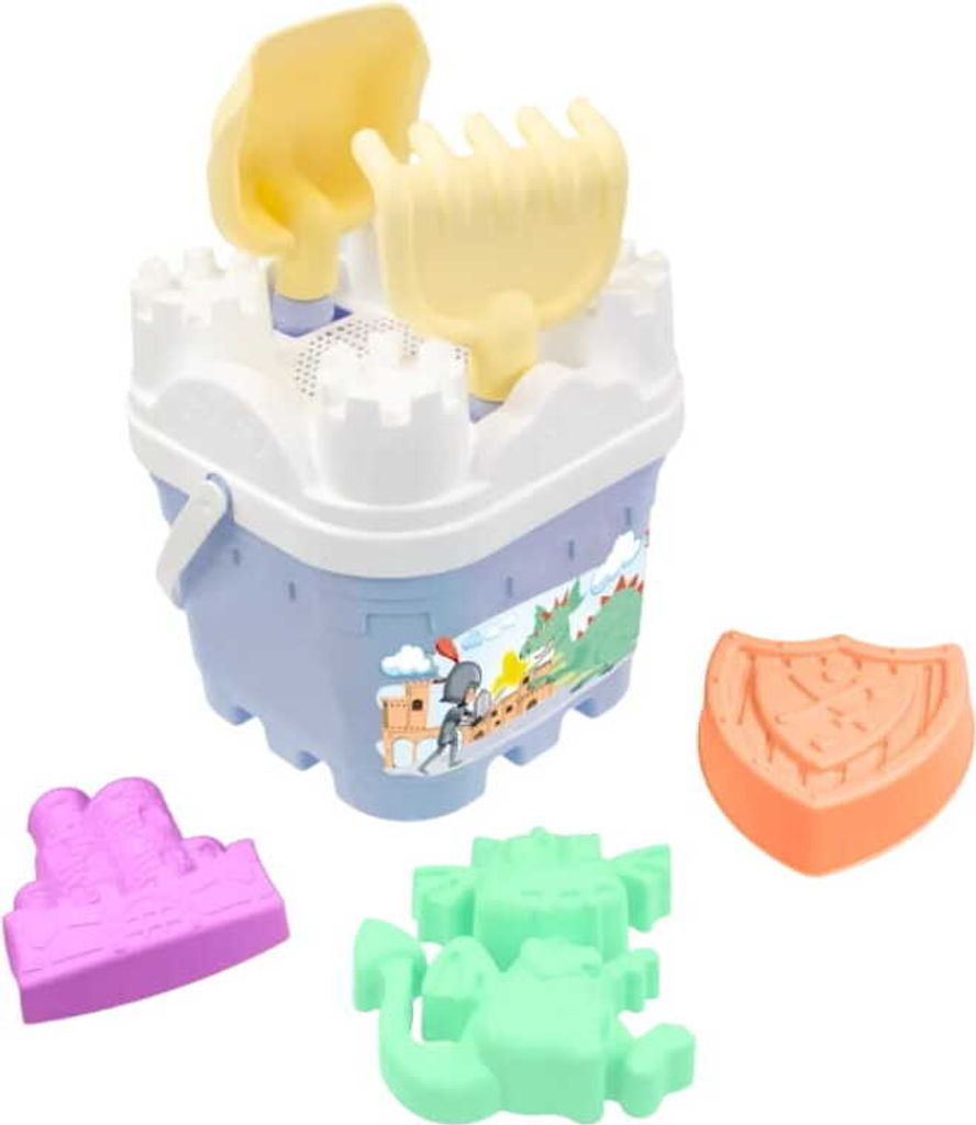 Mochtoys | Sandspielzeug Set - Burgeimer 2,1L - Kreative Sandburg - Förmchen und Schaufel