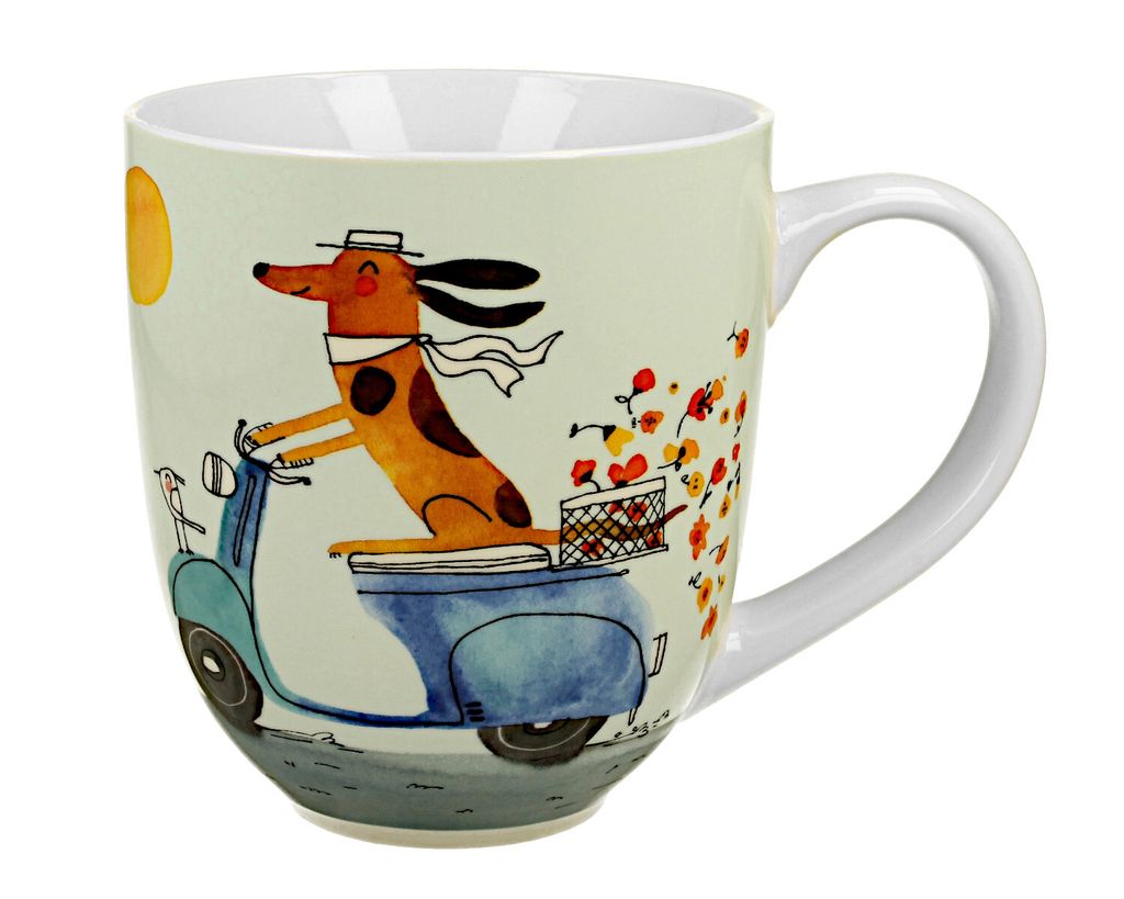 DUO Dogs World JUMBO XXL Becher 1000 ml DOG ON A SCOOTER, Produktbild 