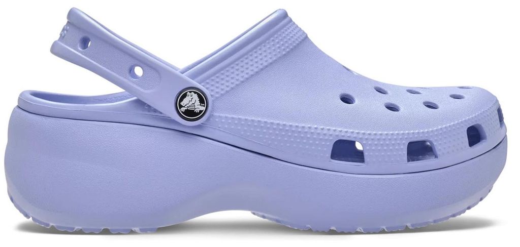 Crocs Classic Platform Clog Damen Blue Haze 206750-453 Leichte Plateau Clogs aus Croslite 34-35 EU