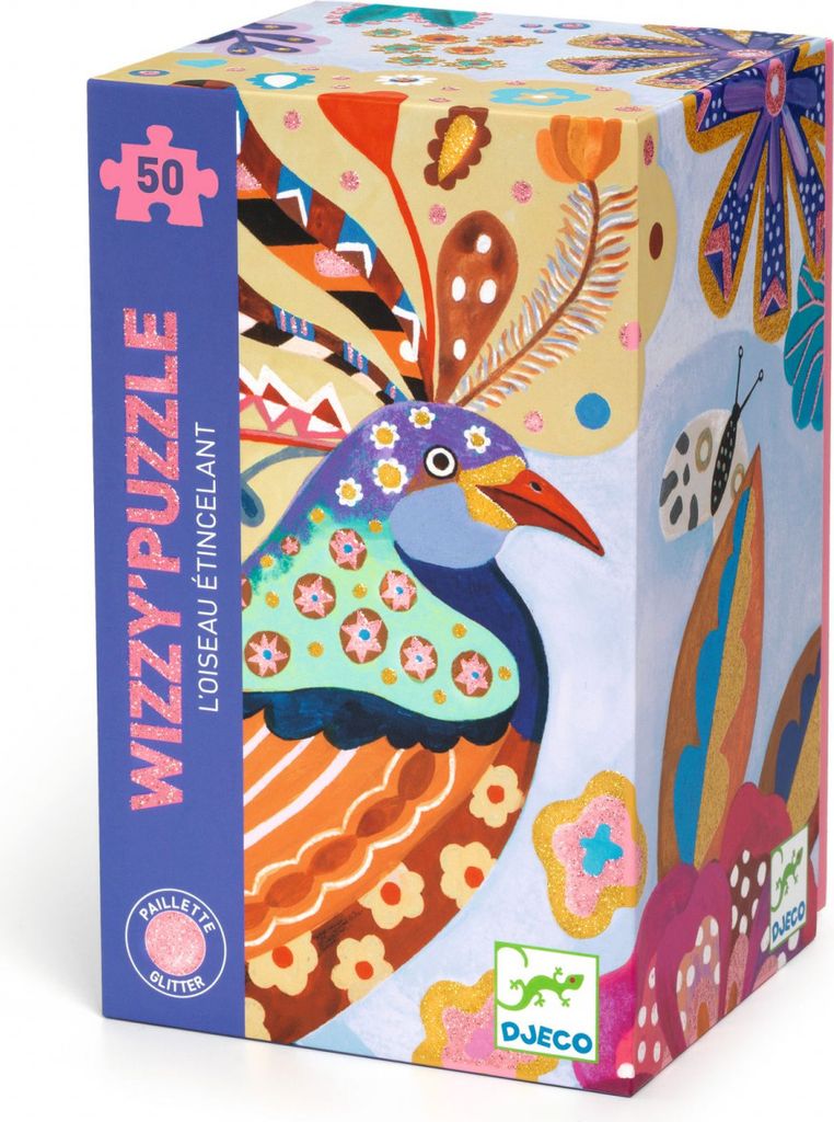 DJECO Funkelnder Vogel Puzzle 50 Teile