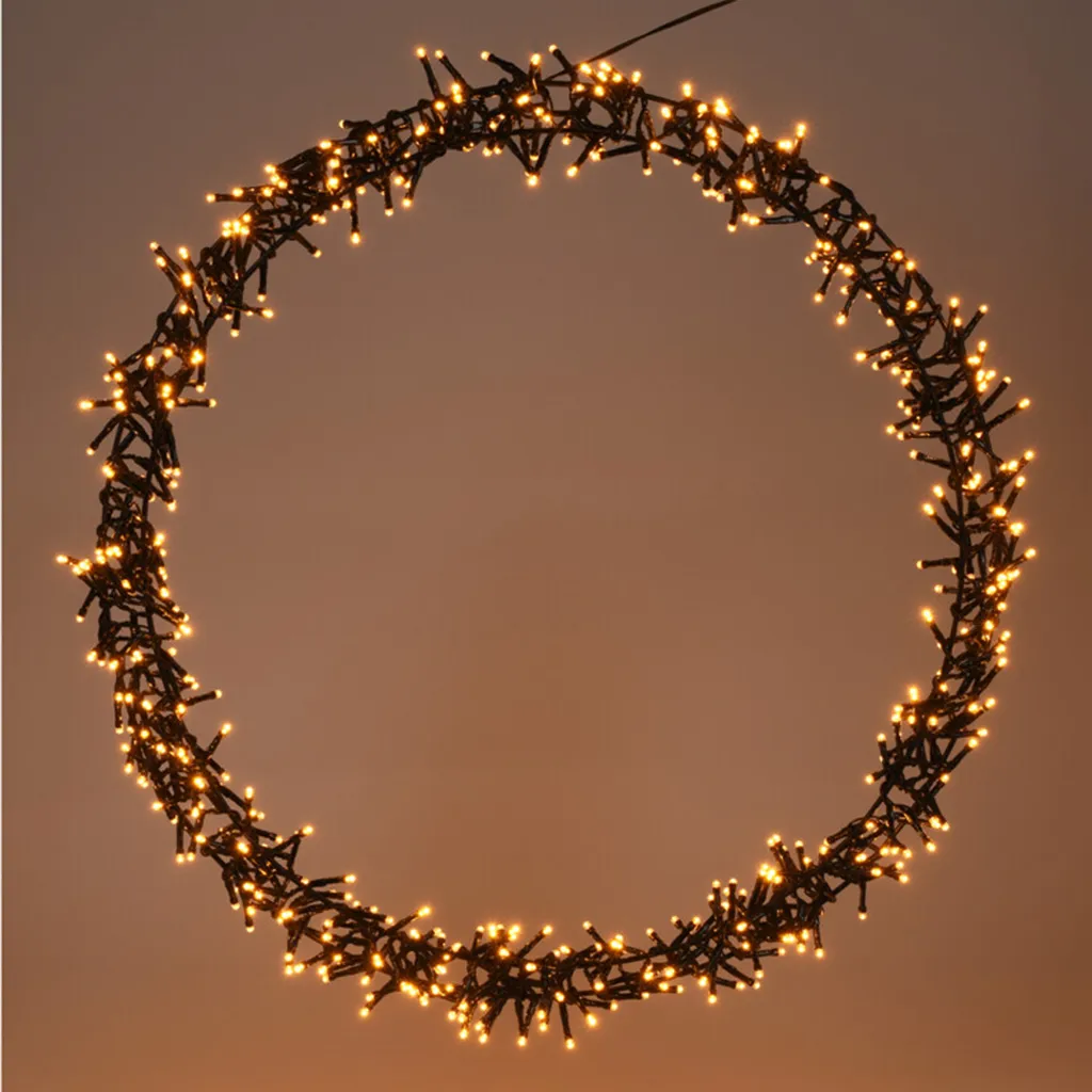 Couronne de Noël LED pour façade et jardin - Éclairage extérieur 48cm