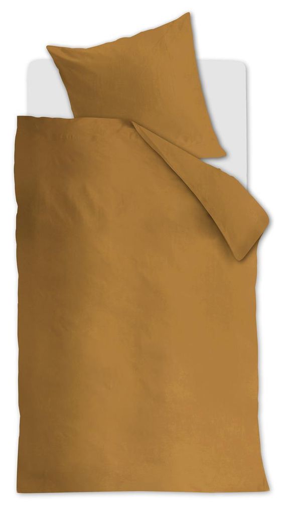 Beddinghouse Bettwäsche-Garnitur Organic Basic Farbe Ocker Größe 135x200+80x80cm