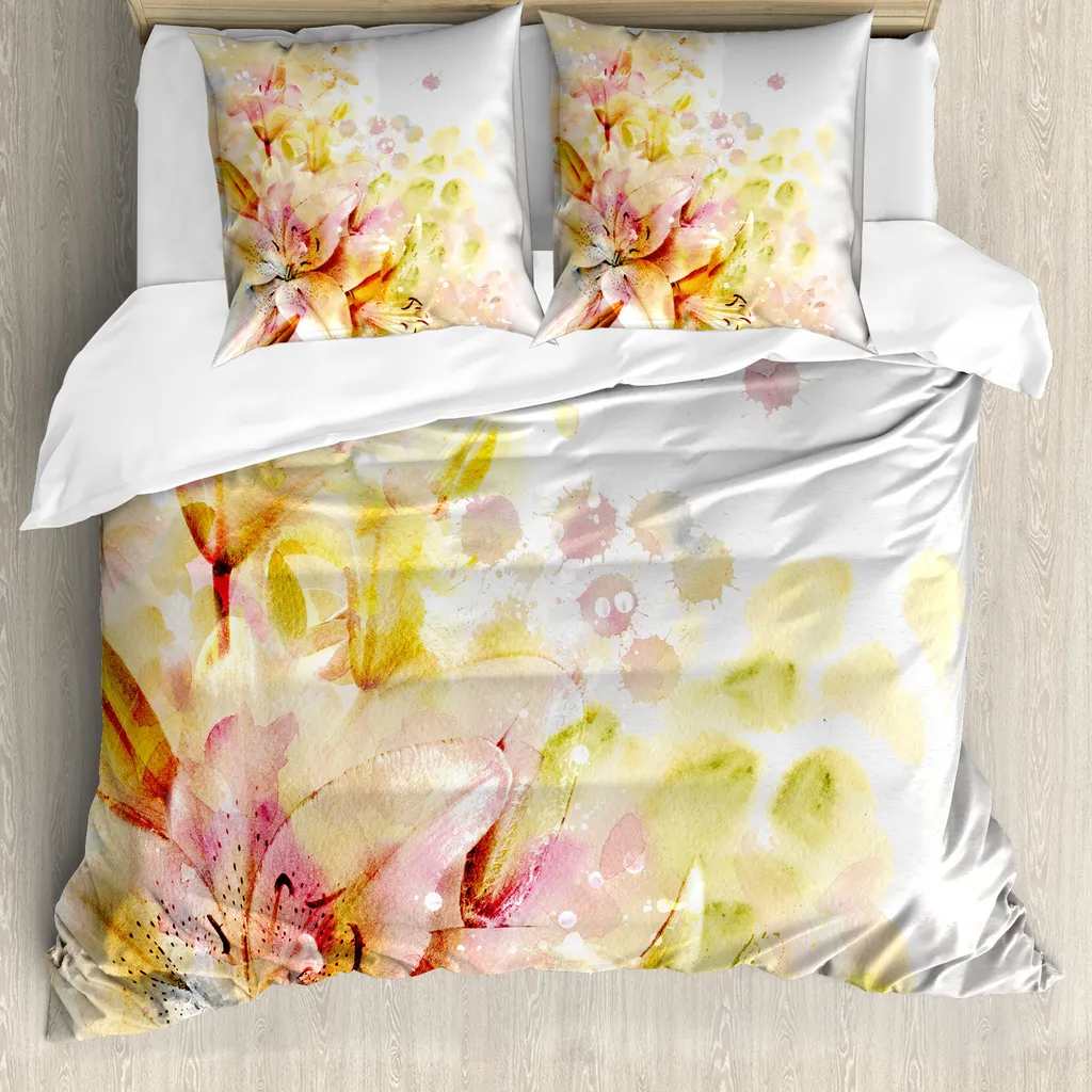 Copripiumino Shabby Chic 200x200 Rosa Pesca Abakuhaus Flora Set
