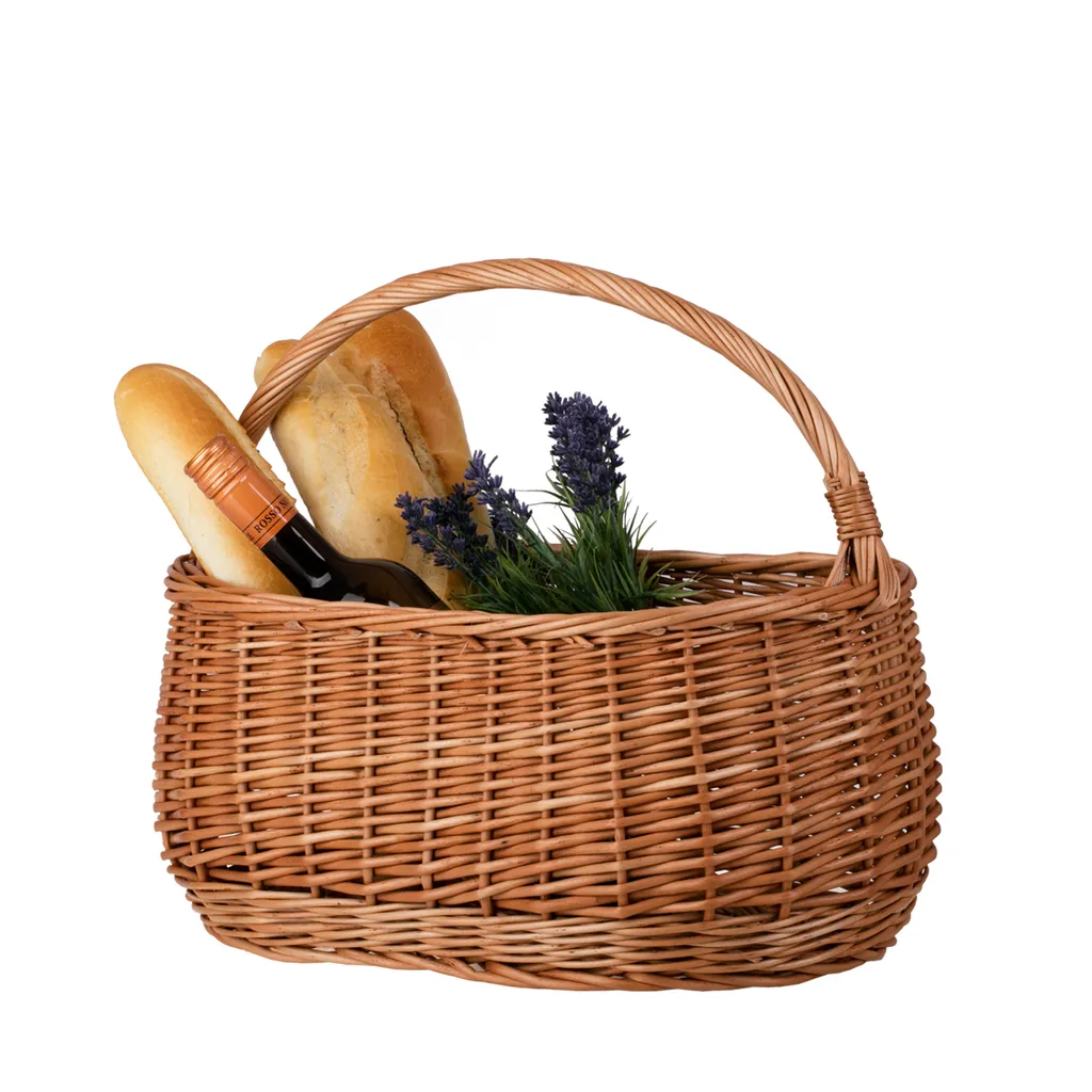 Panier à provisions en osier 41x25cm - Cabas tressé modèle Ref-41