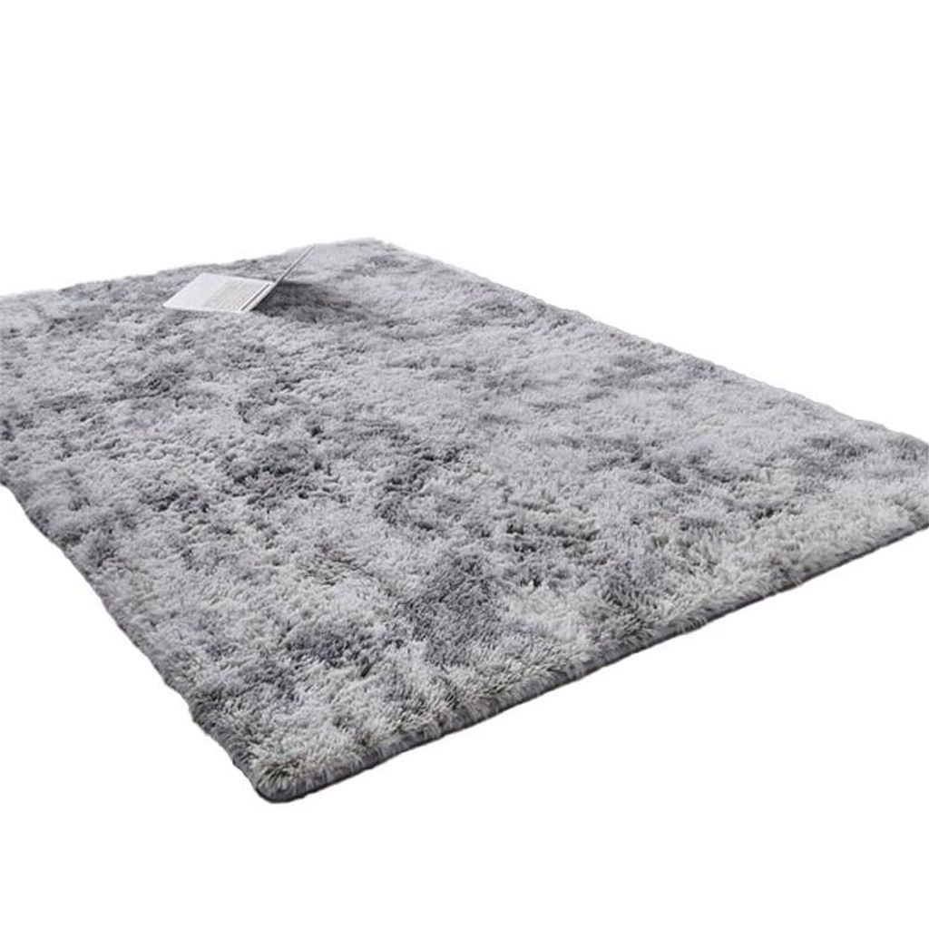 Miękki pluszowy dywan włochacz szary 160x220 cm xxl Zdjęcie produktu 