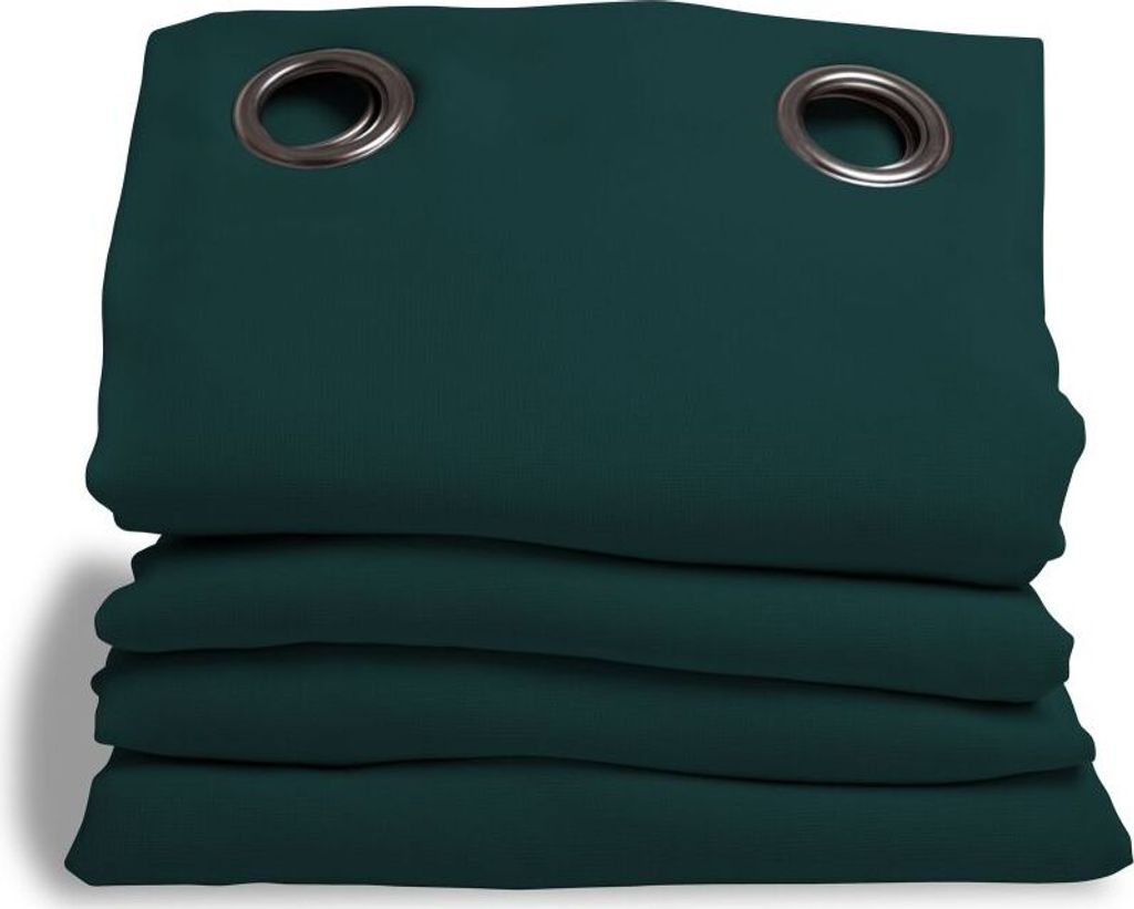 MOONDREAM Akustikvorhang 3in1 | Lärmschutz | Thermoisolierung | 100% Verdunkelung | Patentierte Technologie | Ösen | Grün MC228 | 140B x 260H cm