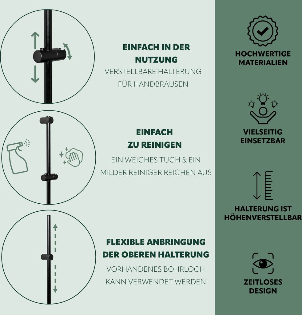 bremermann Brausestangenset, Brause, Brauseschlauch und Produktbild 3
