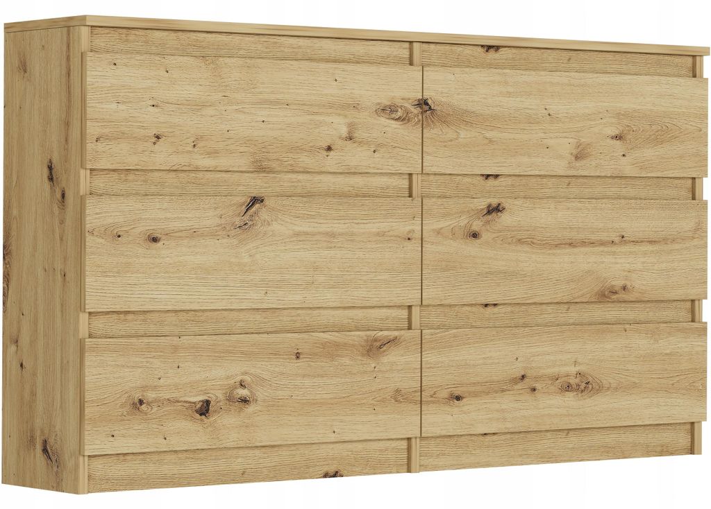 Komoda 140 cm 6 zásuvek skříňka FRAMIRE R-140 artisan Obrázek produktu 