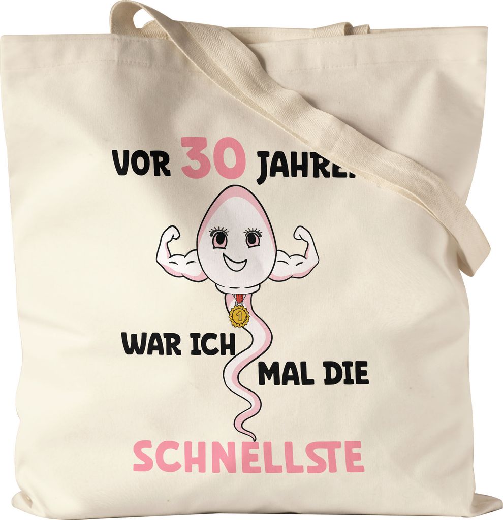 Vor 30 Jahren War Ich Mal Die Schnellste Jutebeutel Stoffbeutel Canvas 30. Geburtstag Birthday Party Geburtstagstorte Glückwunsch