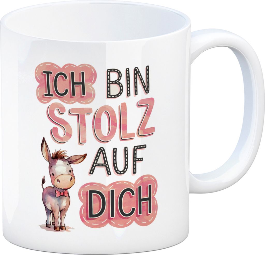 Ich Bin Stolz Auf Dich Kaffeebecher mit Esel