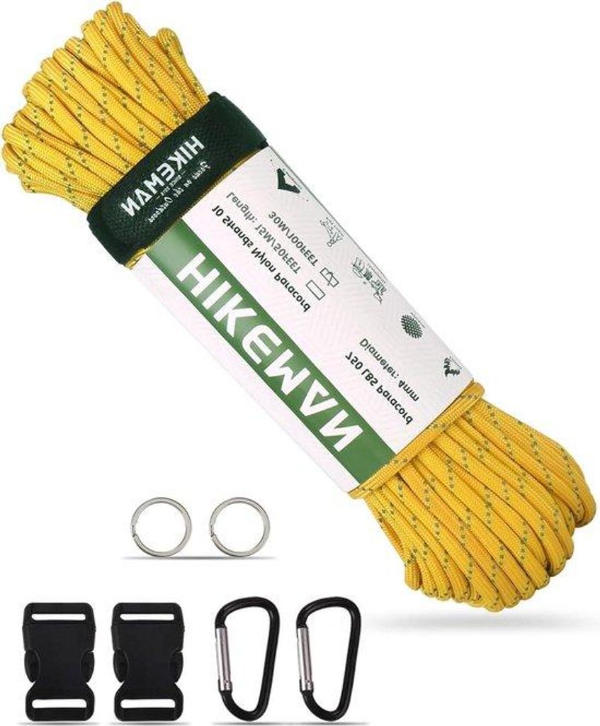Überlebensseil 10-fach Nylon gelb 30m scheuerfest