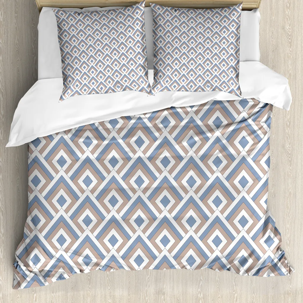 Copripiumino Geometrico ABAKUHAUS Rosa e Blu - Minimal Mood 155x220