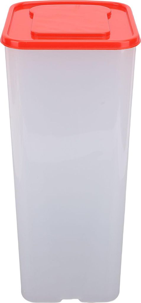 Bread Container Plastic Large Capacity Space Saving Box Keeper with Lid for Home Picnics Camping Trips Red