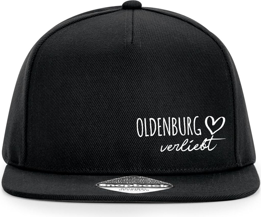 Huuraa Cappy Mütze Oldenburg verliebt Black Polyester Snapback Kappe Geschenkidee