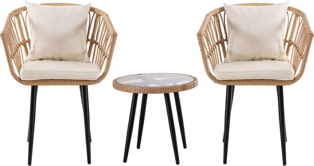 Salon de jardin Vela compact marron : gagnez de la place sur la terrasse