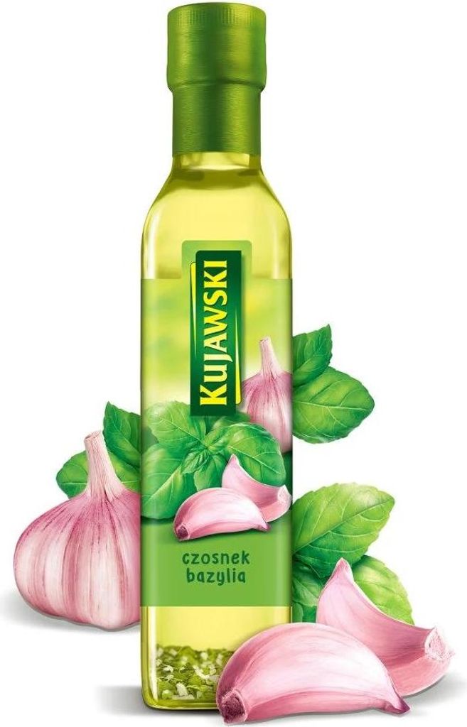 Kujawski Rapsöl mit Knoblauch und Basilikum 250 ml