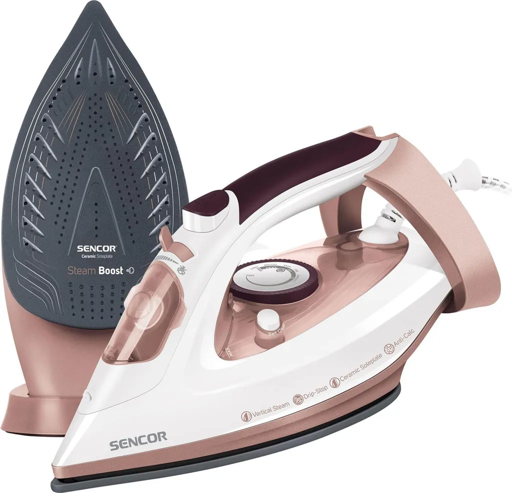 Sencor SSI 3520RS Fer à repasser vapeur 2400W avec semelle céramique