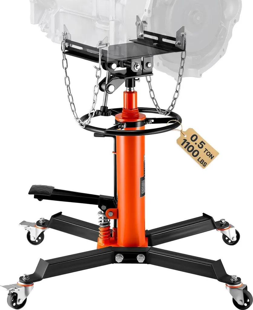 Cric de transmission vertical télescopique 1100 lb avec levée rapide