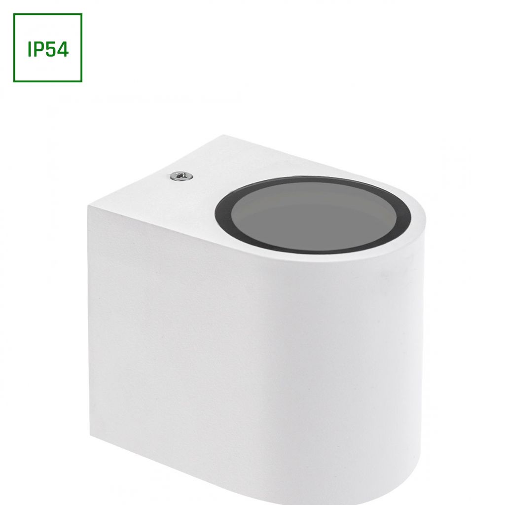 Spectrum LED Wandleuchte PARETE GU10 Außenleuchte weiß IP54 Produktbild 