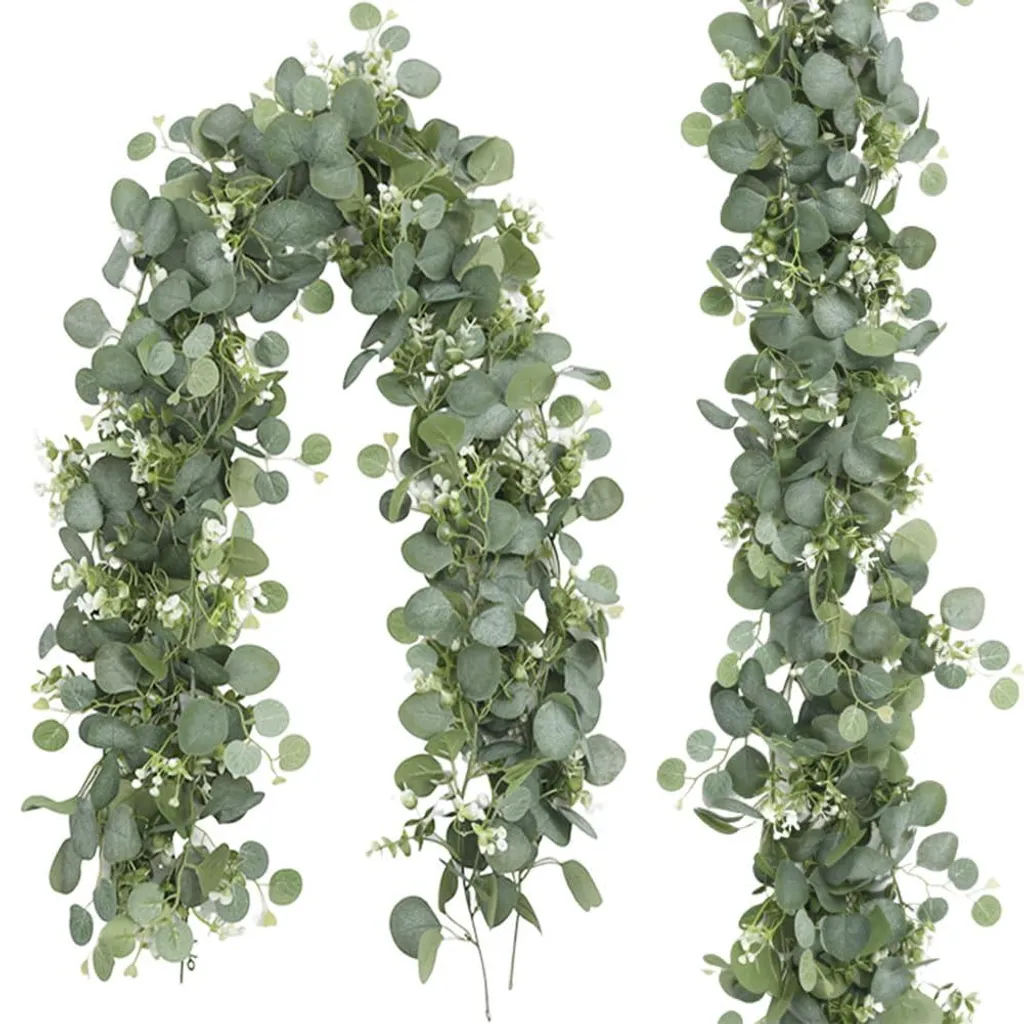 Guirlande d'Eucalyptus Artificiel pour Décoration Table et Cheminée