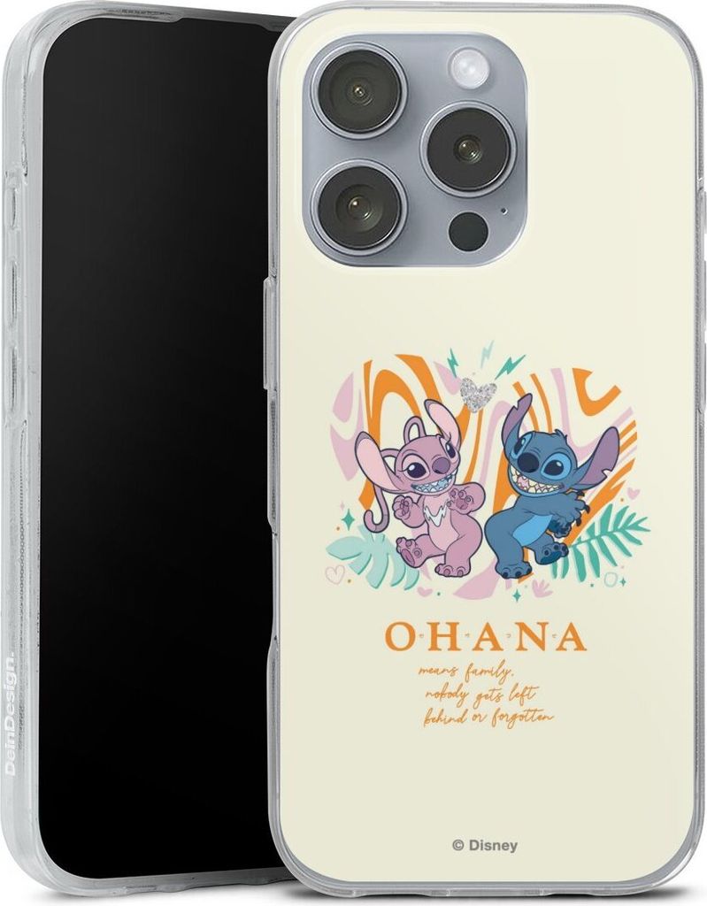 DeinDesign Handyhülle für Apple iPhone 16 Pro Silikon Hülle Case Smartphone Schutzhülle Disney Offizielles Lizenzprodukt Lilo & Stitch