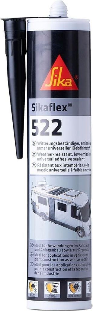 Sika – Dichtstoff – Sikaflex-522 schwarz – ideal für Fugen Produktbild 