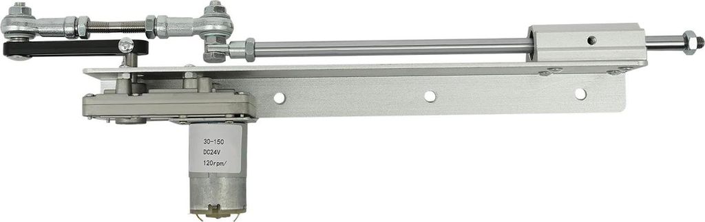 Teleskopischer Linearantrieb - Linearaktuator 24 V DC - Verstellbarer Hub - Hin- und Her-Zyklus - Reinkupfermotor - Silber