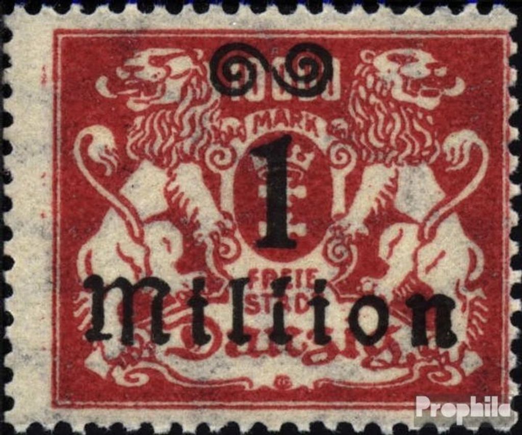 Briefmarken Danzig 1923 Mi 164 postfrisch Aushilfsausgabe Produktbild 