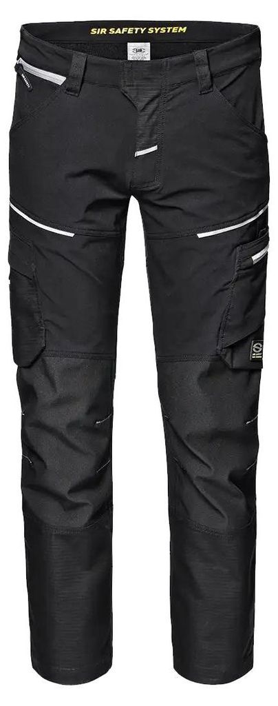 Sir Safety Arbeitshose Gemini Guard Short Herren 4-Wege-Stretch wasserabweisend, 64, Schwarz