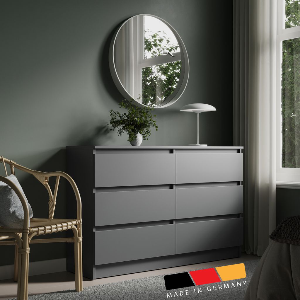 Home Collective Kommode mit 6 Schubladen Kommode Holz Produktbild 