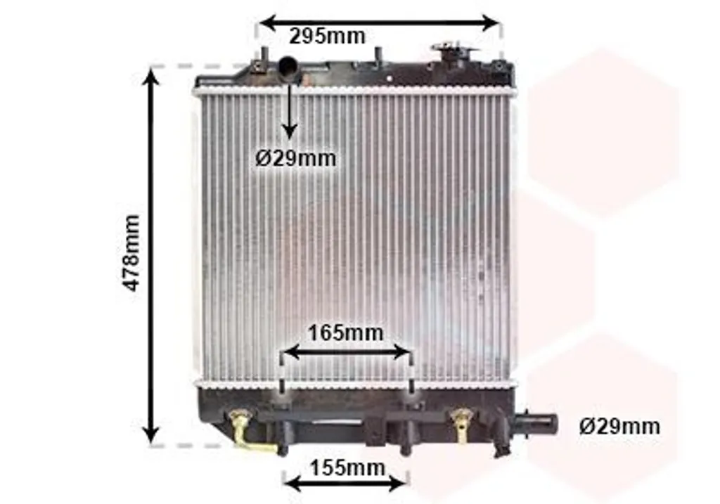 Radiateur de moteur VAN WEZEL haute résistance MAZDA DEMIO