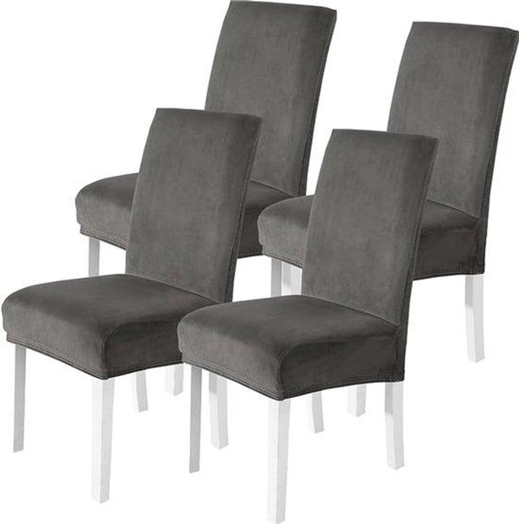 Set aus 4 Tischdecken aus Samt, mit verstellbaren elastischen Hüllen, universell waschbar und geeignet für Festlichkeiten, zu Hause, in Restauran...