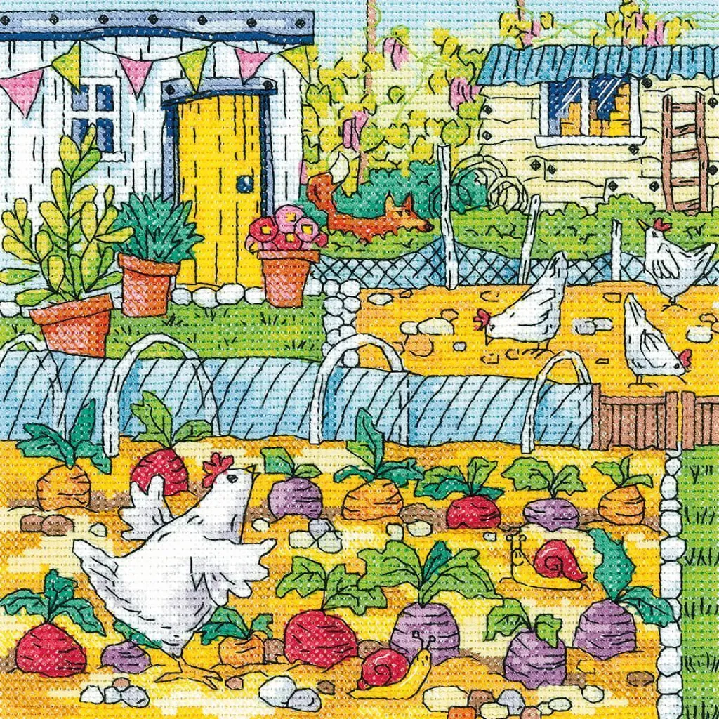 Kit Punto Croce Heritage KCVP1456-A Vegetable Patch | Aida 14 Count - 1
