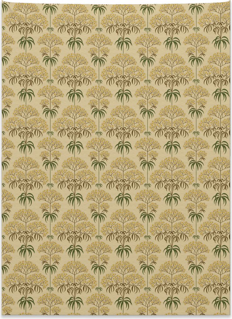 Abakuhaus Blumen Wandteppich, Retro Blumen und Blätter aus Weiches Mikrofaser Stoff Kein Verblassen Klare Farben Waschbar, 110 x 150 cm, Mehrfarbig