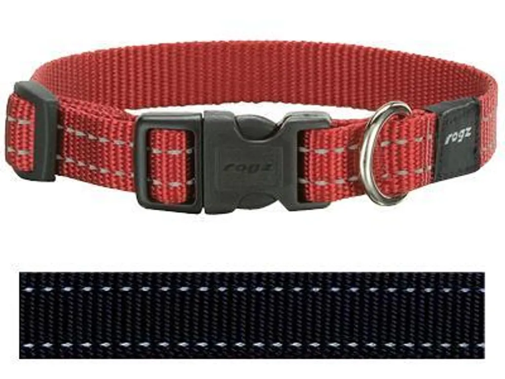 Rogz For Dogs Collier Serpent Noir pour Chien Taille M Résistant