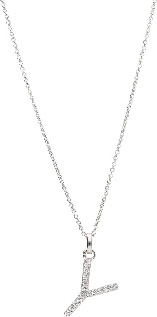 Kette Smart Jewel Buchstabe Y mit Zirkonia Steine, Silber Produktbild 