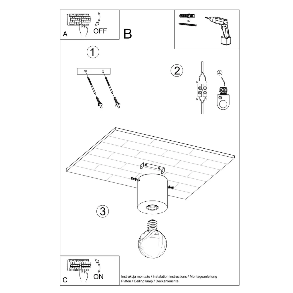 Lampada Cubo Legno SALGADO Sollux | Stile Industrial Loft E27 10cm - 5