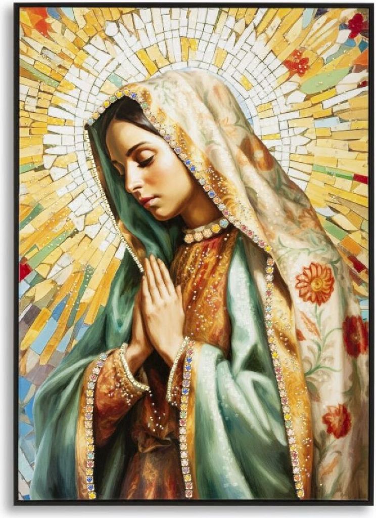 Mauro Ferretti Wandbild Madonna mit Rahmen 72x4x102 cm